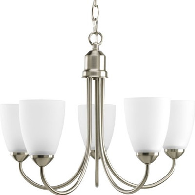 Progress Lighting 94444109 P4441-09 Gather Collection 5-Light Chandelier, Brushed Nickel