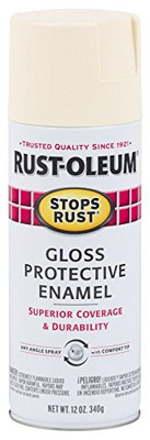 RUST-OLEUM 647-7794830 12-OZ. STOPS RUST SATINANTIQUE WHITE PAINT
