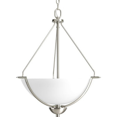 Progress Lighting 94391209 P3912-09 Bravo Collection 3-Light Foyer Pendant, Brushed Nickel