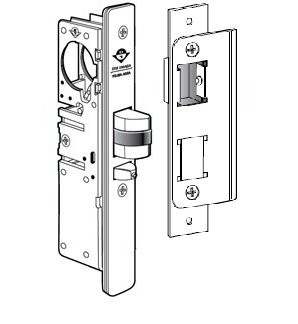 ADAMS RITE 4511-45-101-313 Standard Duty Deadlatch Radius For Aluminum Stile Doors (1-1/2" Backset)