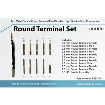 Premium Gold Plated Round Terminal Set