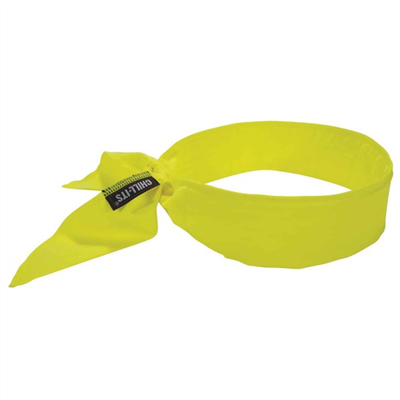 6702 Lime Evap. Cooling Bandana - Embedded Polymers - Tie