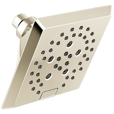 Delta D52664PNPR DELTA UNIVERSAL SHOWERING COMPONENTS: H2OKINETIC 5-SETTING ANGULAR MODERN RAINCAN SHOWER HEAD
