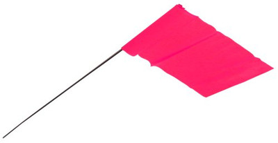 EMPIRE LEVEL 272-78-003 2.5X3.5 PINK STAKE FLAG W/21 WIRE STEM