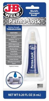 J B Weld 803-24206 J-B PERM-A-LOCK 6ML. REDTHREADLOCKER