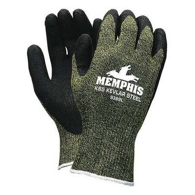 MEMPHIS GLOVE 127-9389S KS-5  13 GA KEVLAR SS/NYLON  BLK LATEX DIP PALM