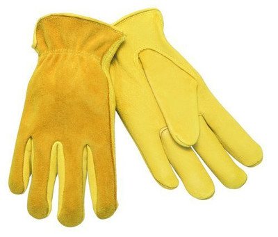 Memphis Glove Grain Deerskin Driver Glove with Split Back, Large