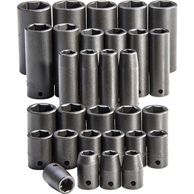 PROTO 577-54215 1/2 DRIVE 30 PC IMPACTSOCKETS 6 PT STD DP