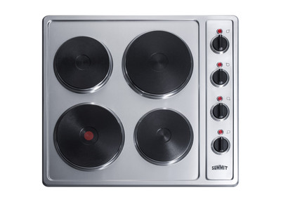 SUMMIT CSD4B24 24 Wide 230V 4-Burner Solid Disk Cooktop