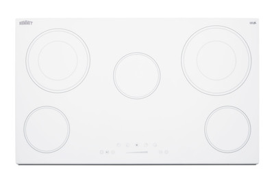 SUMMIT CR5B36TXW 36 Wide 208-240V 5-Burner Radiant Cooktop