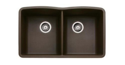 Blanco Diamond Equal Double Bowl Silgranit (Um) - Cinder Blanco 441470