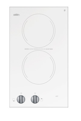 SUMMIT CR2110WHE 12 Wide 115V 2-Burner Radiant Cooktop