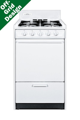 SUMMIT WLM110P 20 Wide Propane Gas Range, Battery Start