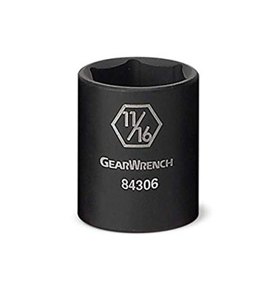 Apex KD84388N GEARWRENCH 3/8" Drive Standard Impact SAE Socket 1", 6 Point -