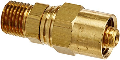 Milton Industries MI615S Milton Reusable Hose End Fitting S-615, 1/4" Male NPT, 9/16” or 19/32” Hose OD, 1/4” or 5/16” Hose ID, 250 PSI Max Pressure