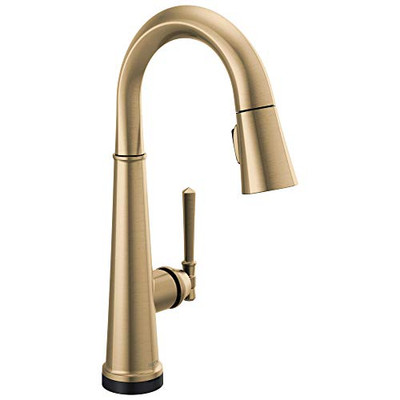 Delta 9982T-CZ-PR-DST Delta Emmeline Single Handle Pull Down Bar/Prep Faucet with Touch2O Technology - Lumicoat Champagne Bronze