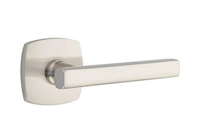 Emtek 5306FRLUS15 Full Dummy Set, Urban Modern Rosette, Freestone Lever, Non-Handed, Satin Nickel
