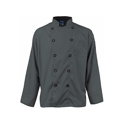 KNG M Active Chef Coat;Mens Slate/Black LS