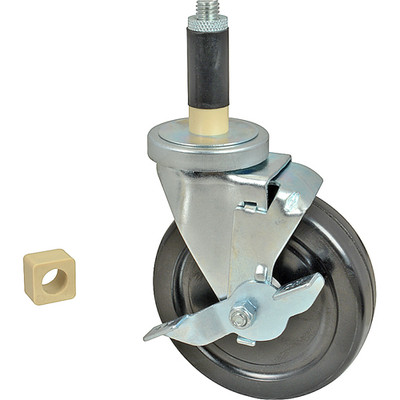 CASTER 5 " BLACK WHEEL;WITH BRAKE L (NEW STYLE)