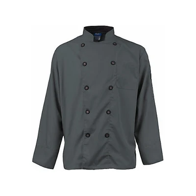 KNG Active Chef Coat;XL Mens Slate/Black LS