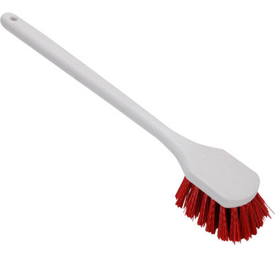BRUSH;LONG HANDLE;; RED BRISTLE
