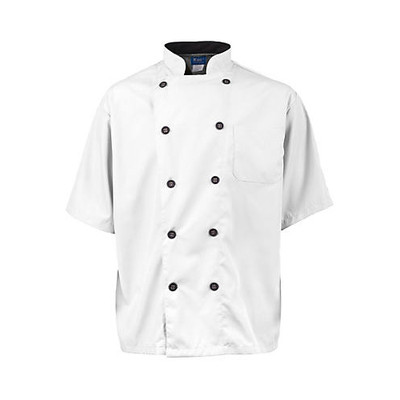 KNG M Active Chef Coat;Mens; White/Black SS