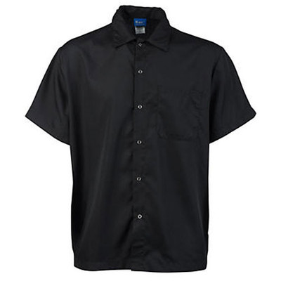 KNG Lg Cook Shirt;FrontSnap; Black