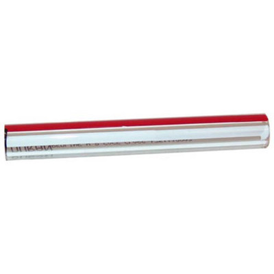 TUBE; GLASS-RED & WHITE;STRIPE