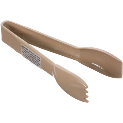 TONGS - 6" BEIGE PLASTIC;