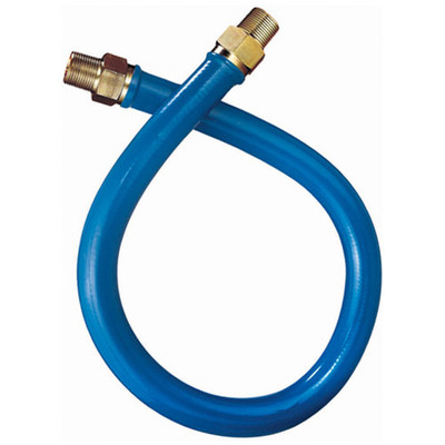 COATED GAS CONNECTOR;1" MPT X 48