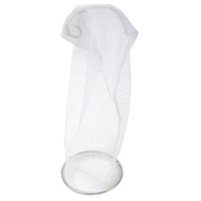 3" Fine Mesh Drain Sock;Strainer; White