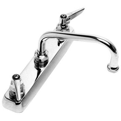 FAUCET;8" CTR DECK 12" NOZ T&S Brass