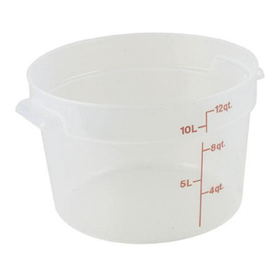 12QT ROUND CONTAINER-190;SEMI-CLR