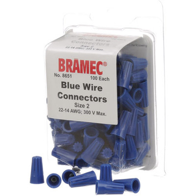 NUTS; WIRE - BLUE;(100/Pkg)
