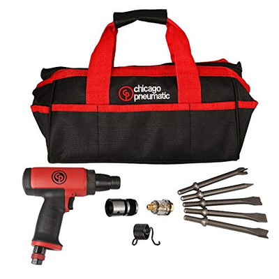 Chicago Pneumatic CP7160K Low Vibration Short Hammer Kit, Complete Power Tool Kit with Soft Travel Bag