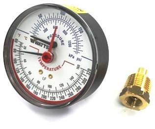 Watts 0121662 LFDPTG-3 3 inch Pressure & Temperature Gauge (0-200 psi) 121662