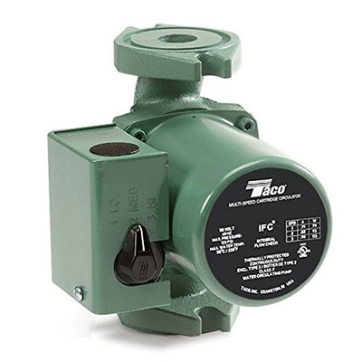 TACO 331438 120V 1/20 HP 3 Speed Stainless Steel Circulator Wi With Integral Flow Check