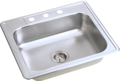 Elkay DJ125222 Elkay Stainless Steel Single Bowl Top Mount Sink w/ J Channels