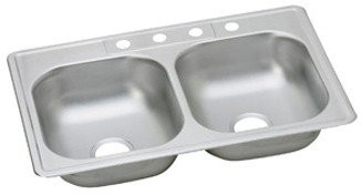 Elkay DDJ233221 Elkay Stainless Steel Single Bowl Top Mount Sink w/ J Channels