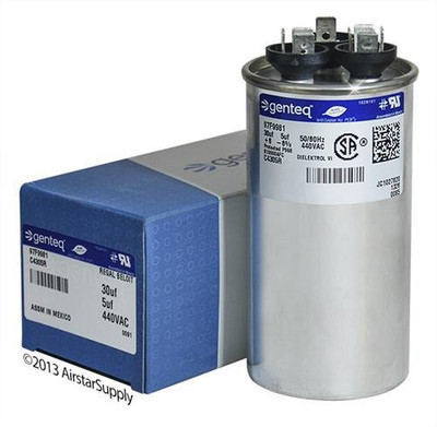 ARMSTRONG AIR 207297 100335-03 CAPACITOR 30+5 @ 440V ROUND