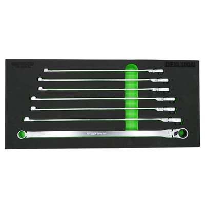7 PC DEEP SPLINE RATCHE TING FLEX HEAD XL WRENCH