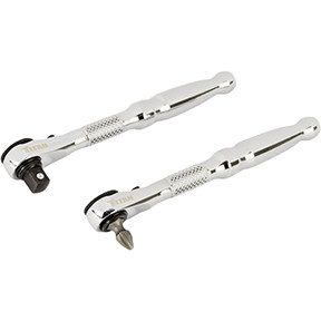 2 pc. 1/4 in. Drive Micro Ratchet and Ratcheting Bit Driver Set