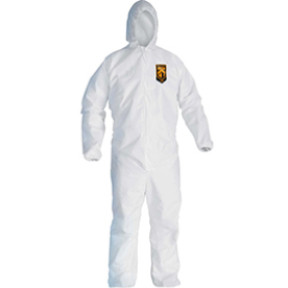 COVERALL KLEENGUARD A20 LARGE HOOD ELAS BK WR AN