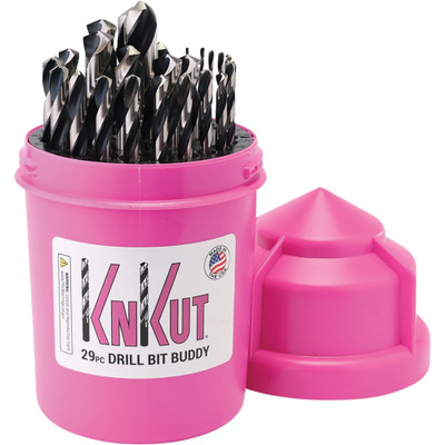 PINK 29 PIECE DRILL BIT SET 1/16IN-1/2IN BY 64TH