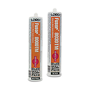 Lord Fusor FUS-801DTM Durable  creates high strength bonds with or without primer; exhibits excellent primerless adhesive properties.  Convenient  single component requires no mixing; skins over quickly at room temperature, reducing cycle time. 