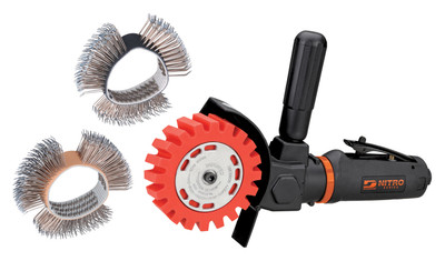 Dynabrade DYN-NZ1K NZ1 Standard Tool  92252 1/2 Wheel Hub Assembly (1)  92248 1/2 Coarse Wire Wheel (1)  92239 3/4 Wheel Hub Assembly (1)  92245 3/4 Coarse Wire Wheel (1)  92255 RED-TRED Zip Eraser Wheel (1)