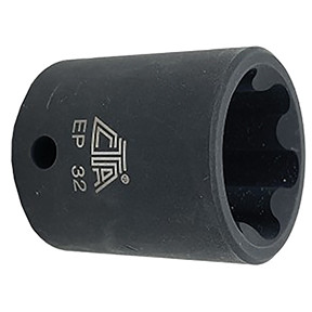 CTA Manufacturing Corporation CTA-5432 Torx-Plus socket services elliptical shaped fasteners found on many vehicle  Standard Torx or Ribe designs will not fit these fasteners  Black finish and impact quality  Size: EP32  Drive: 1/2