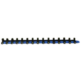 CTA Manufacturing Corporation CTA-9750 Nylon Plastic Rail Holds (15) 1/2-Inch Square Drive Sockets
 Each Tab has Socket Size Printed for Easy Identification
 Spring-Loaded Detente Balls Firmly Hold Sockets
 Size Range: 3/8-Inch - 1-1/4-Inches
 Rails