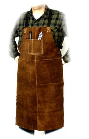 Steiner STI-92166 Bib Apron, Weld-Rite Premium Brown Split Cowhide, 24-Inch x 42-Inch