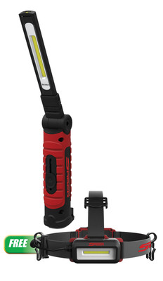 ATD Tools ATD-80502 (1) ATD-80255 - 250 Lumen COB LED Rechargeable Headlamp  (1) ATD-80350A - 500 Lumen Rechargeable Folding Thin Light  (1) 3-in-1 Charging System